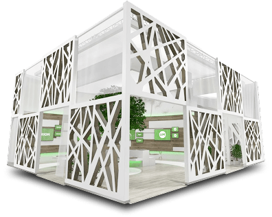 Wizualizacja stoiska modułowego