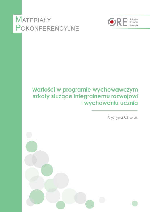 Wartości w programie wychowawczym szkoły służące integralnemu wychowaniu ucznia