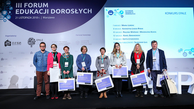 Laureaci Konkursu EPALE „Kulisy pracy trenera”.