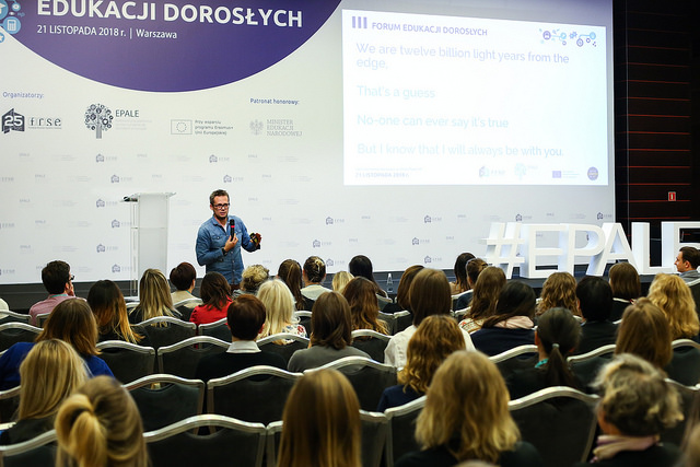 Rafał Żak –Ambasador EPALE. Wystąpienie „Kreatywność w pracy trenera”