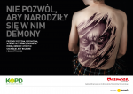 plakat kampanii NIE POZWÓL, ABY NARODZIŁY SIĘ W NIM DEMONY