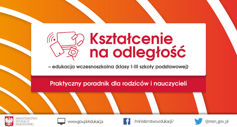 Kształcenie na odległość w klasach I–III szkoły podstawowej – poradnik MEN