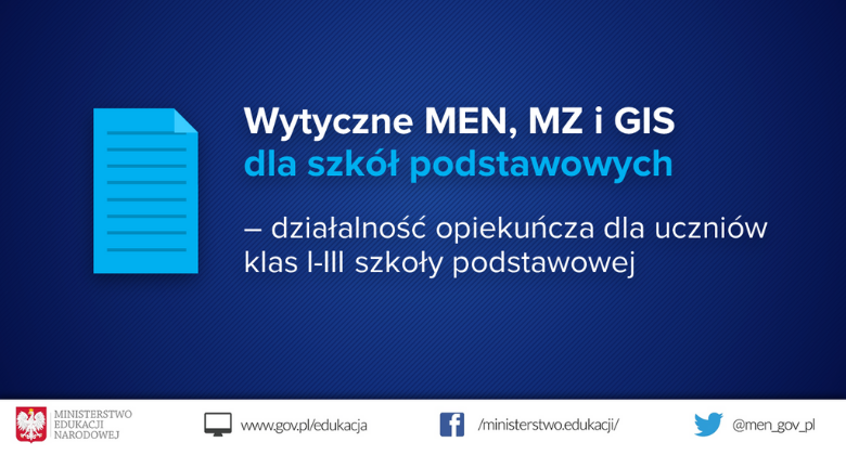 Wytyczne w sprawie działalności opiekuńczej szkół podstawowych