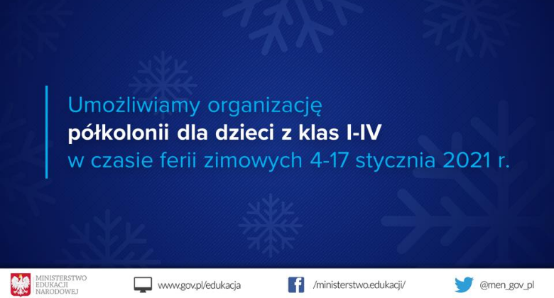 Bezpieczne półkolonie dla najmłodszych uczniów w czasie ferii zimowych