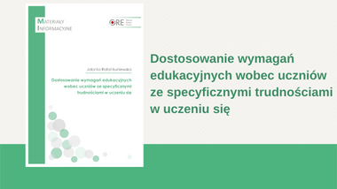 Dostosowanie wymagań edukacyjnych wobec uczniów ze specyficznymi trudnościami w uczeniu się