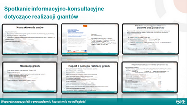 Spotkanie informacyjno-konsultacyjne dotyczące realizacji grantów