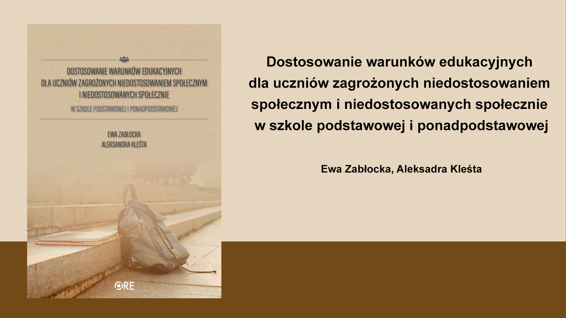 Dostosowanie warunków edukacyjnych dla uczniów zagrożonych niedostosowaniem społecznym i niedostosowanych społecznie w szkole podstawowej i ponadpodstawowej