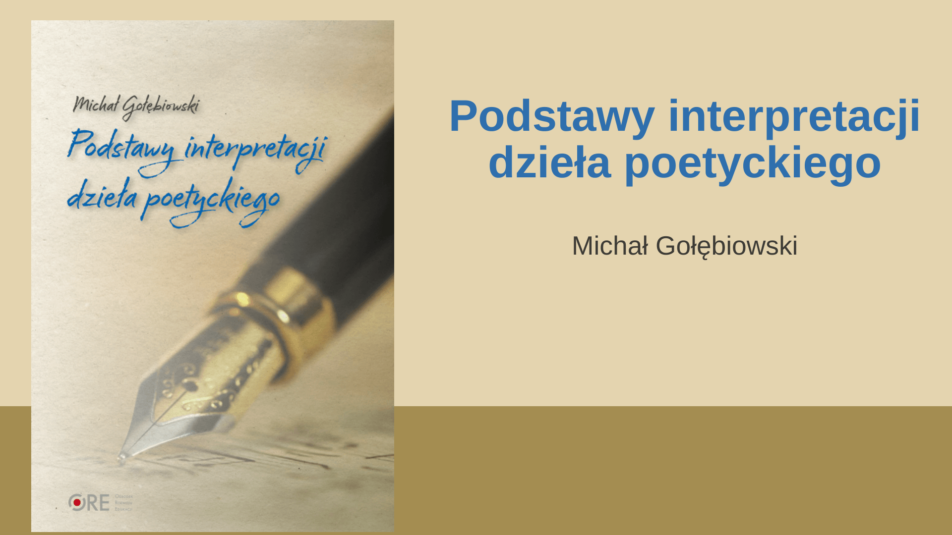 Podstawy interpretacji dzieła poetyckiego