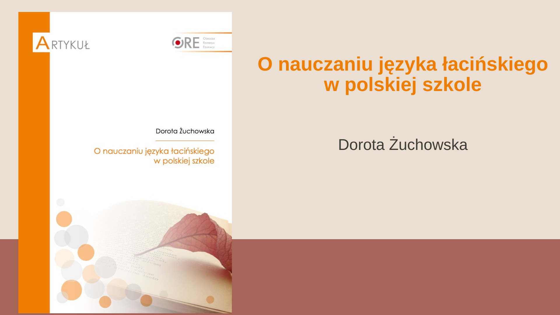 O nauczaniu języka łacińskiego w polskiej szkole