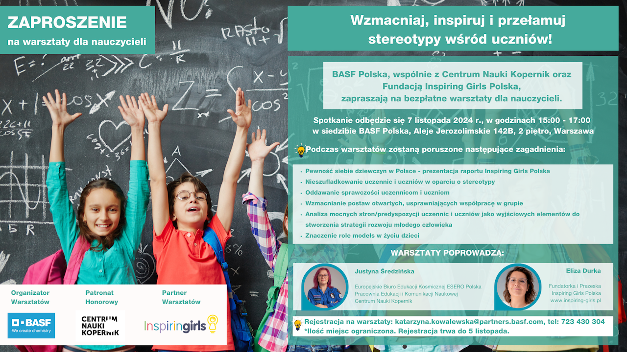 Bezpłatne warsztaty dla nauczycieli „Budujemy pewność siebie uczennic i uczniów”