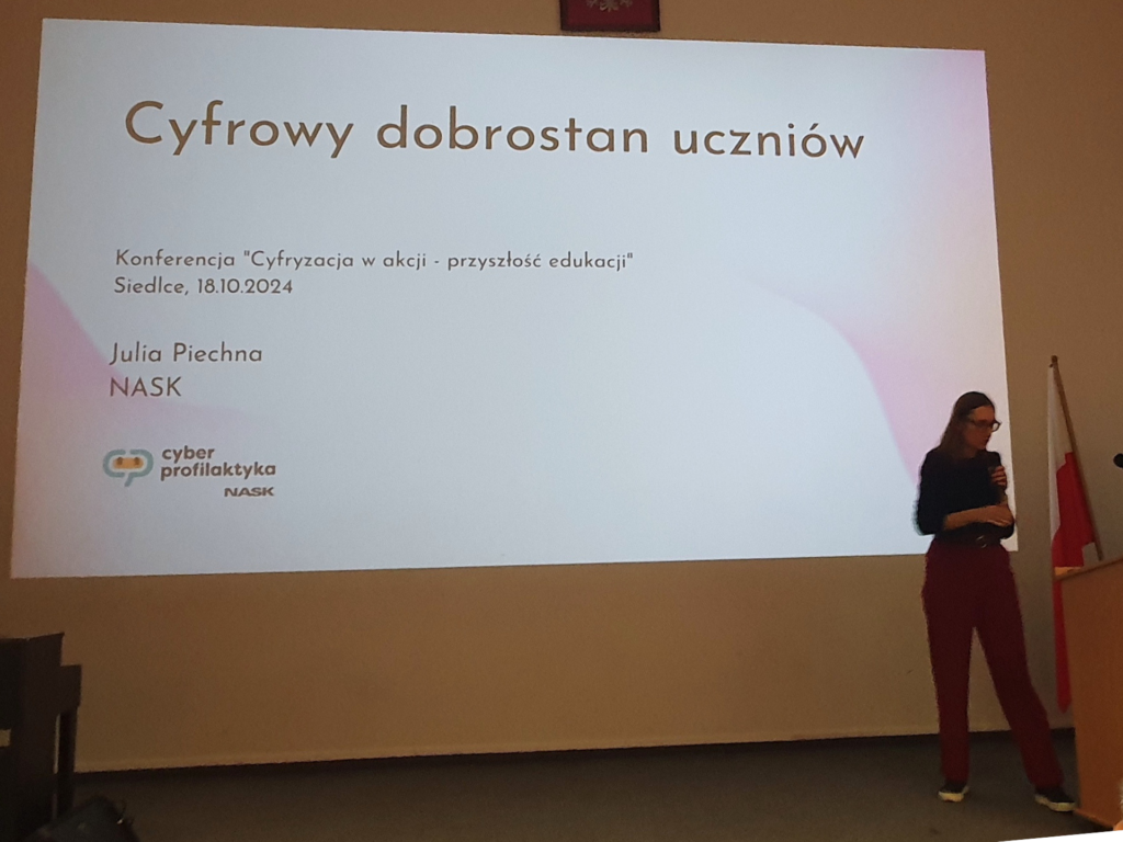 Wystąpienie Pani Julii Piechny z NASK