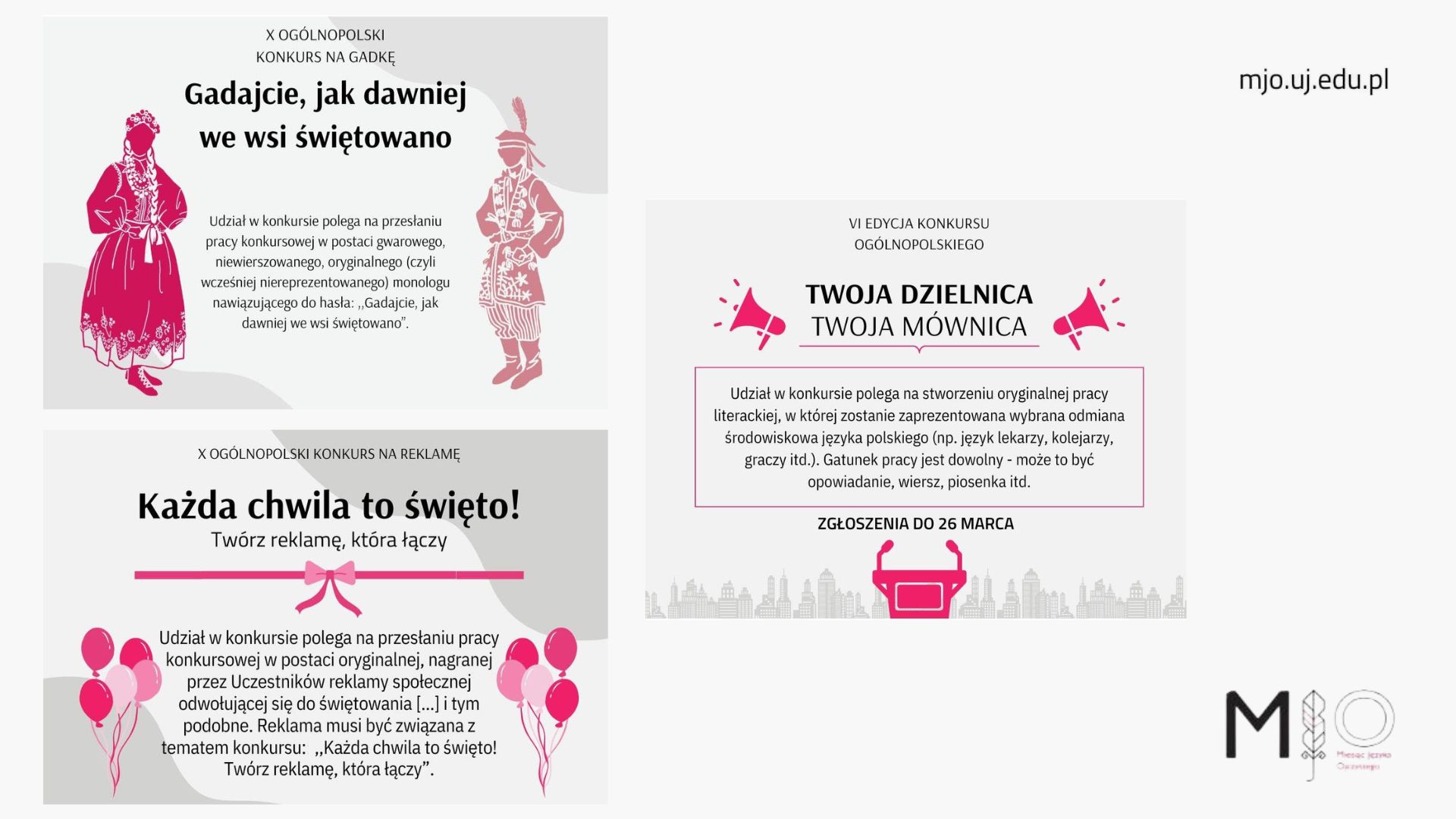 Konkursy dla uczniów w ramach Miesiąca Języka Ojczystego