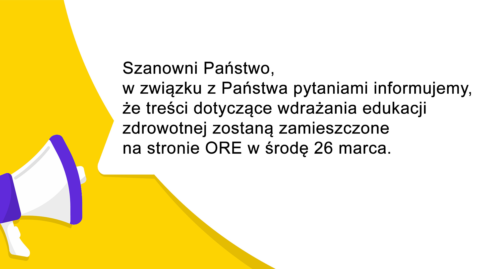 Edukacja zdrowotna – komunikat