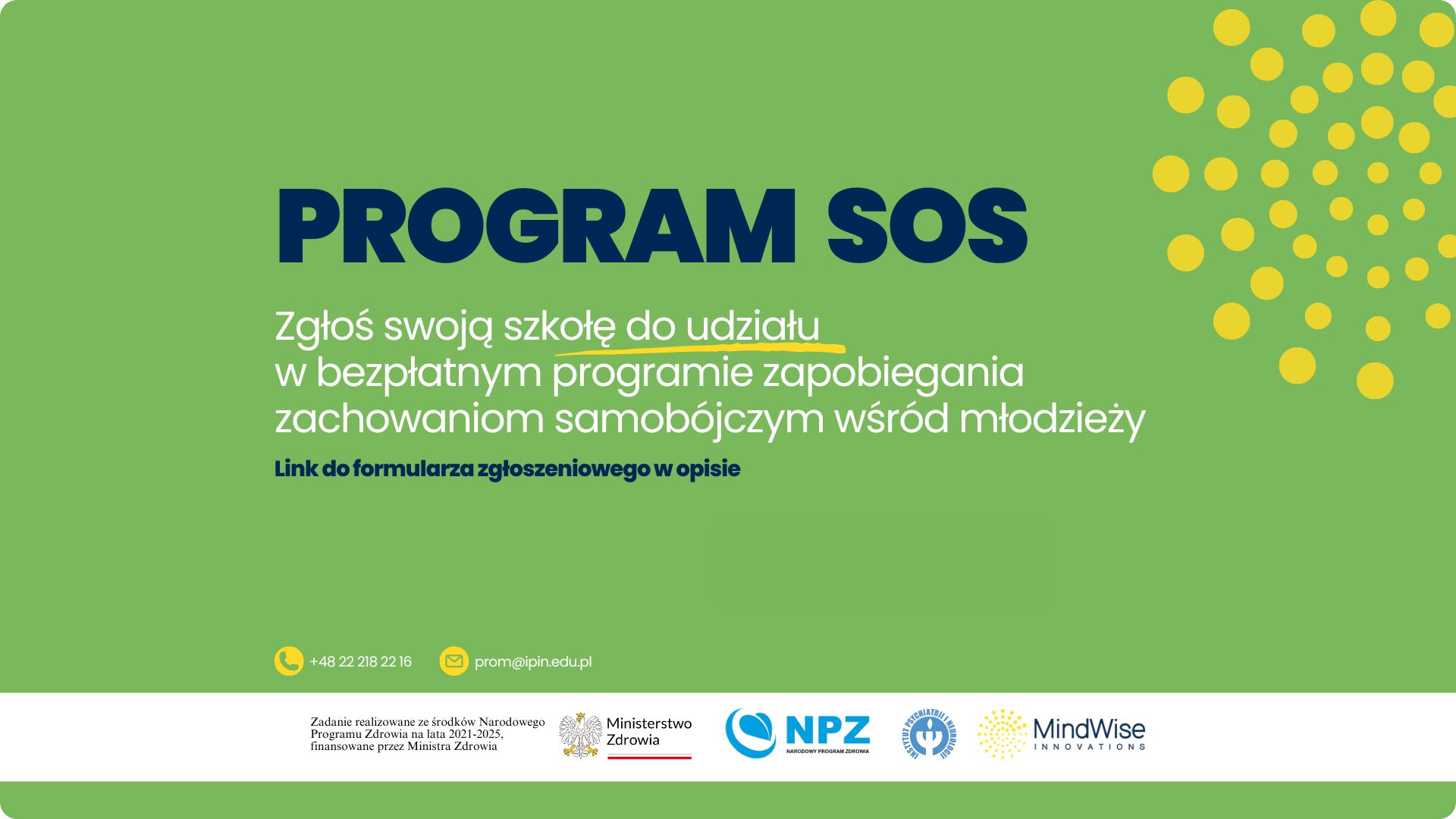 Program profilaktyki zachowań samobójczych dla szkół