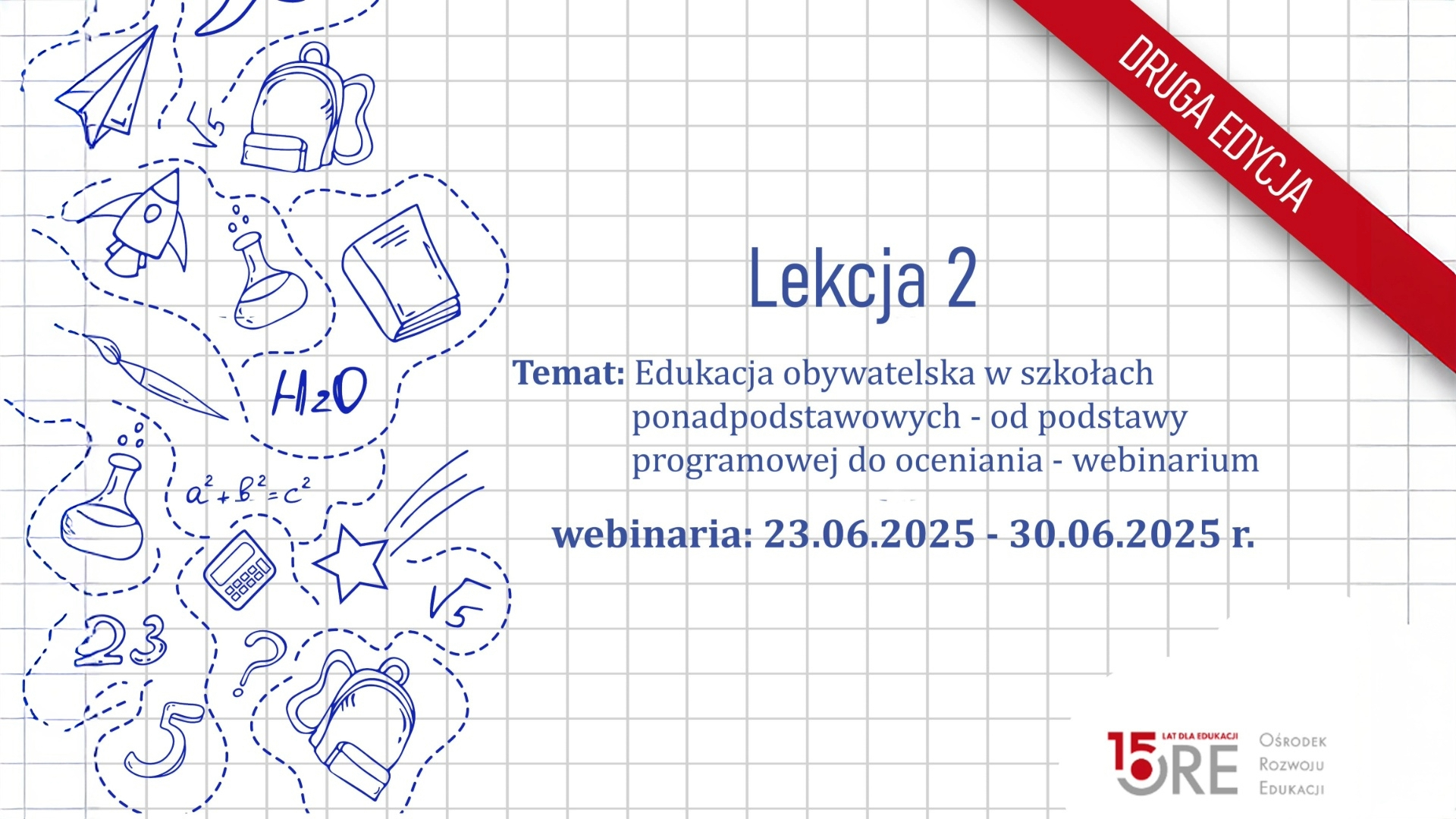 Edukacja obywatelska w szkołach ponadpodstawowych – druga edycja szkolenia online