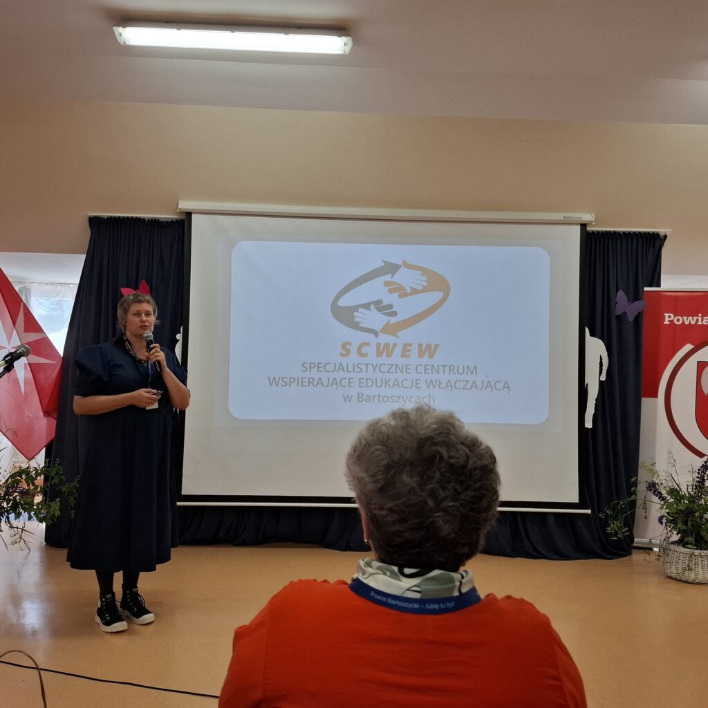 Wystąpienie liderki SCWEW w Bartoszycach Moniki Dąbkowskiej „Dobre praktyki SCWEW”