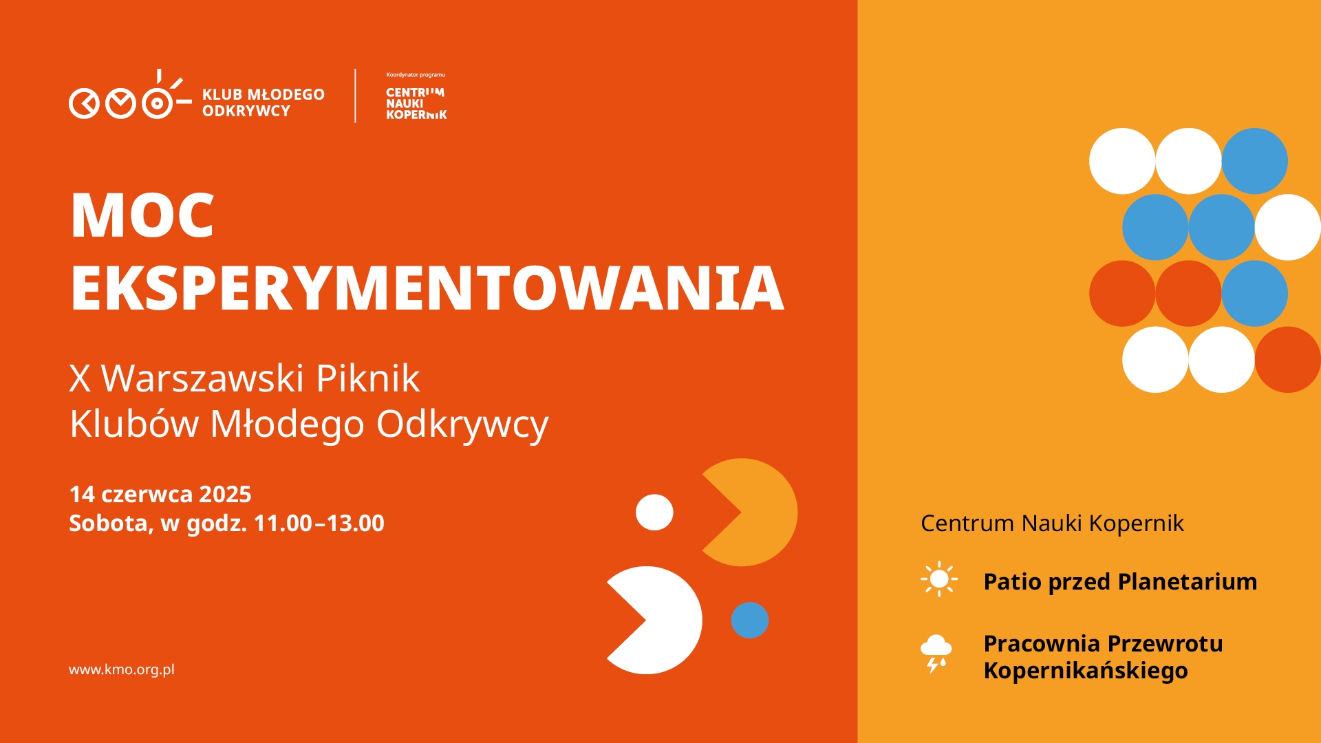 Zaproszenie na X Warszawski Piknik Klubów Młodego Odkrywcy