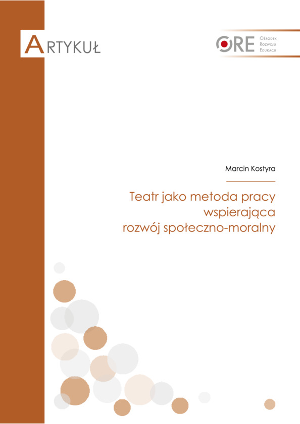 Teatr jako metoda pracy wspierająca rozwój społeczno-moralny