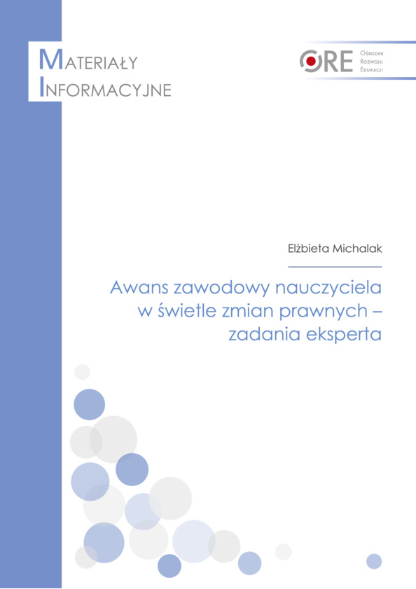 Awans zawodowy nauczyciela w świetle zmian prawnych – zadania eksperta