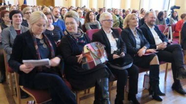 Uczestnicy konferencji - w pierwszym rzędzie od lewej: M. Habib, A. Ludwin, J. Wilewska, J. M. Szczypiń, M. Konopczyński