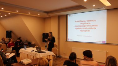 Katarzyna Leśniewska podczas spotkania