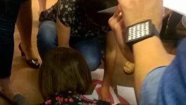 Uczestnicy w trakcie ćwiczenia aktywizującego