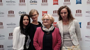 delegacja ORE, w środku wicedyrektor ORE Bożena Mayer-Gawron