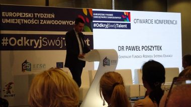 Otwierający konferencję Paweł Poszytek, Dyrektor Generalny Fundacji Rozwoju Systemu Edukacji