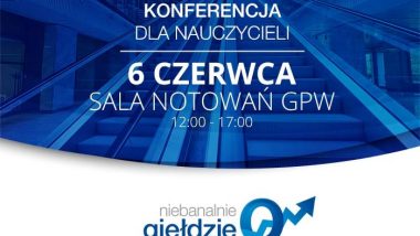 Baner informujący o konferencji Niebanalnie o giełdzie