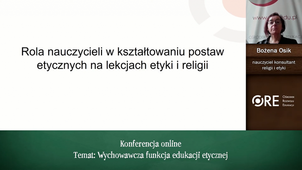 mgr Bożena Osik, nauczyciel- konsultant religii i etyki