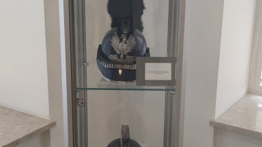 wystawa stała Policja Państwowa 1919-1939, hełmy paradne wz. 25