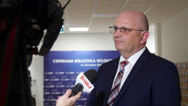 Dyrektor Tomasz Pitucha udzielający wywiadu dla Telewizji Trwam