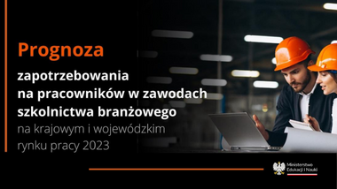 Powrót Prognoza zapotrzebowania na pracowników w zawodach szkolnictwa branżowego na krajowym i wojewódzkim rynku pracy 2023