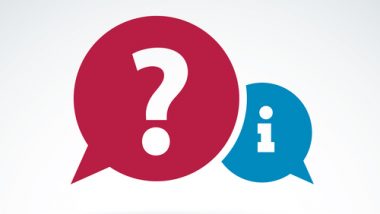 dwa dymki, w których znajduje się: w jednym znak zapytania, w drugim litera "i"