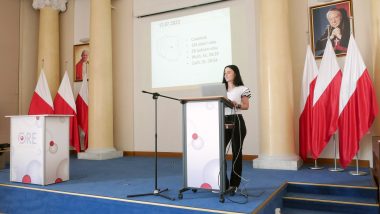 Marta Koch – Kozioł Kierownik Wydziału Edukacyjno – Zawodowego ORE podczas prezentacji