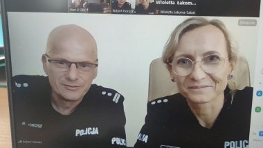 Izabela Wójciak - ekspert Biura Edukacji Historycznej - Muzeum Policji Komendy Głównej Policji i mł. insp. Robert Horosz- Dyrektor Biura Edukacji Historycznej - Muzeum Policji Komendy Głównej Policji