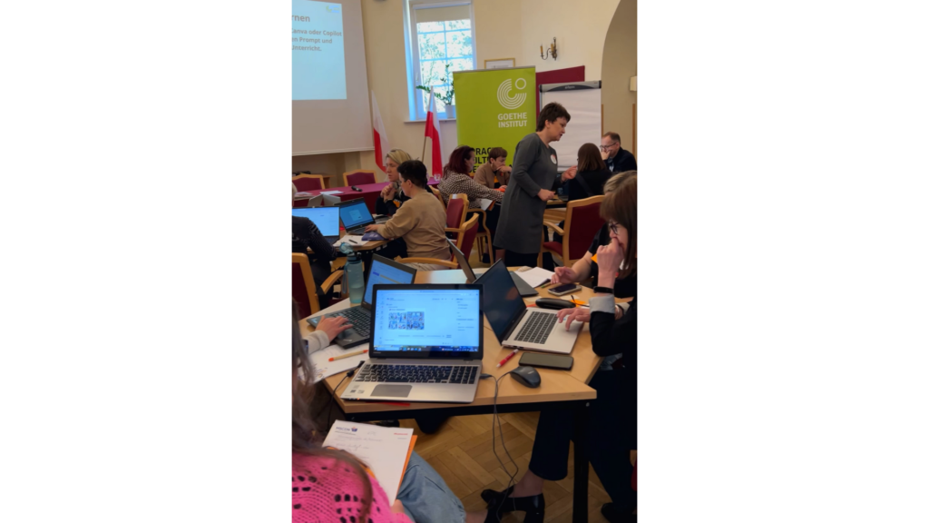 Jolanta Bilska-Sulima i uczestnicy warsztatów (sekcja niemieckojęzyczna)