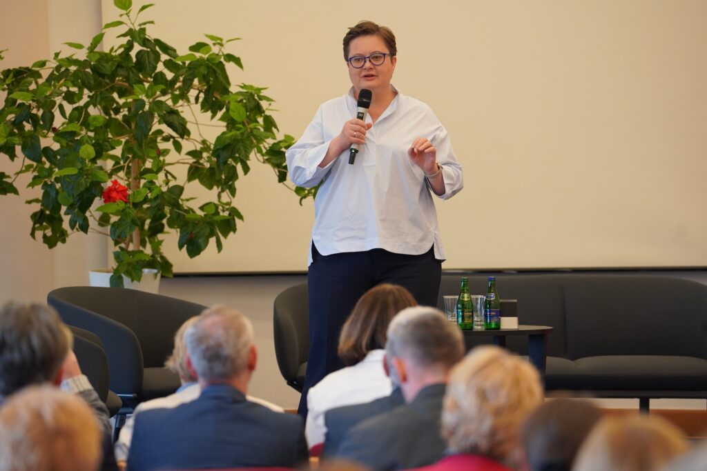 Sekretarz stanu w MEN Katarzyna Lubnauer podczas mowy inauguracyjnej