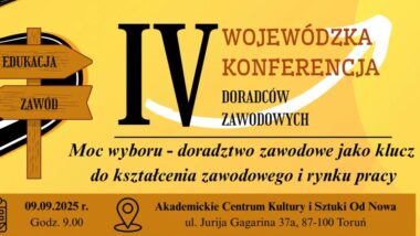 plakat z hasłem konferencji i wskazaniem terminu i miejsca wydarzenia