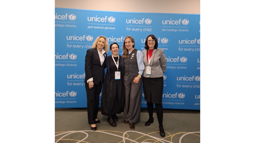 Od lewej: Olena Styslavska-Doliwa z UNICEF, Jolanta Zawór z ORE, Magdalena Woźniak- Frymus z UNICEF i Anna Kasperska-Gochna z ORE