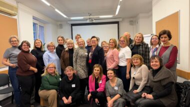 Wiceminister edukacji Katarzyna Lubnauer z uczestnikami szkolenia